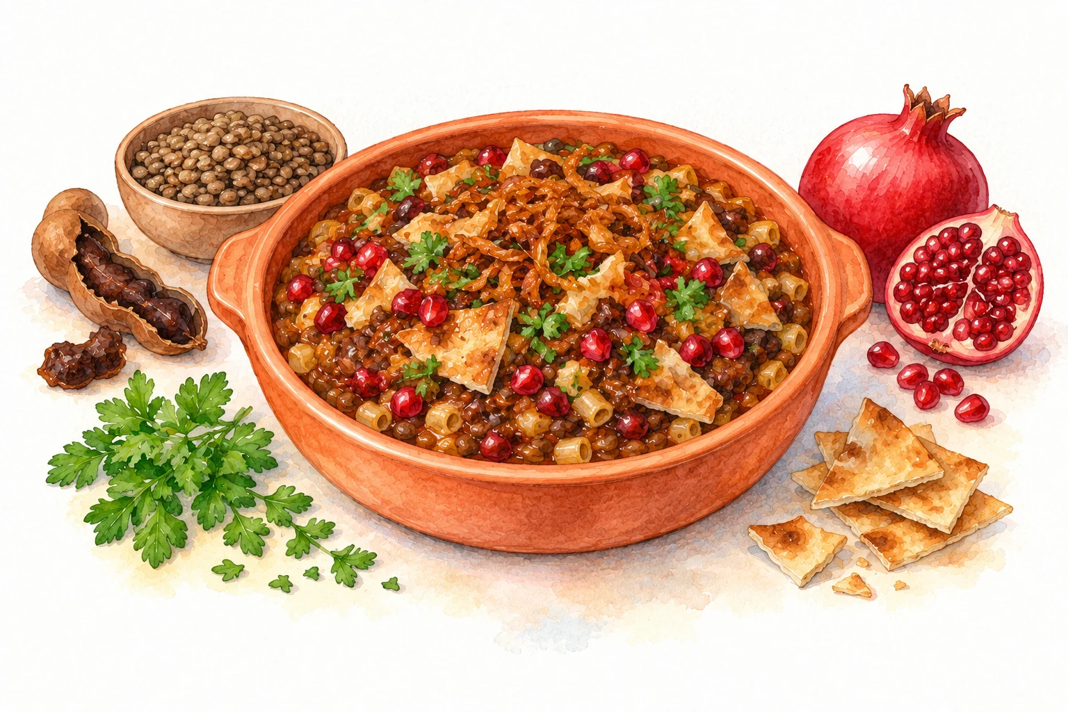 Haraq Osba'o served in a rustic Mediterranean setting