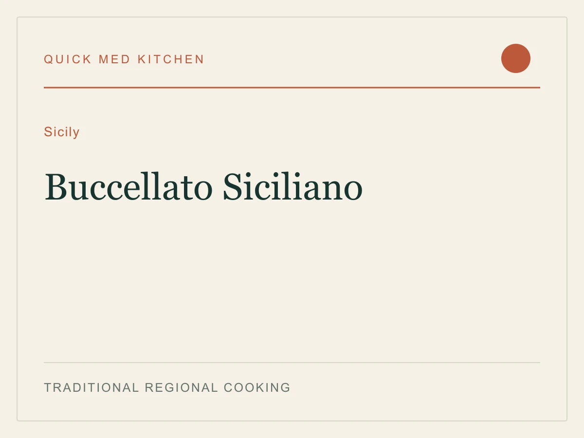 Editorial recipe cover for Buccellato Siciliano, from Sicily